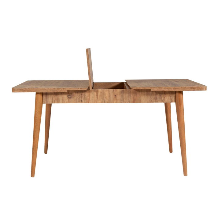 Hanah Home Vina 0701 Conjunto de Mesa de Comedor Extensible y Sillas, Pino Atlántico y Antracita Hanah Home Vina 0701 Conjunto de Mesa de Comedor Extensible y Sillas, Pino Atlántico y Antracita